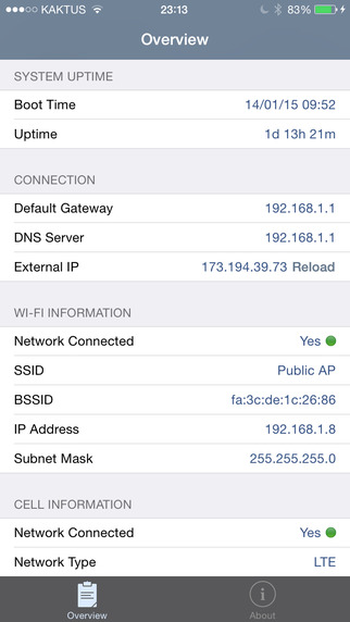 【免費工具App】System Status Lite - battery charge, network information & performance monitor-APP點子