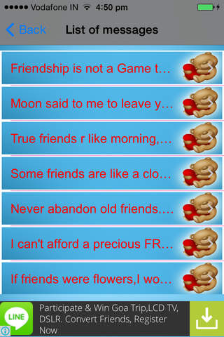 FriendshipMessages screenshot 2