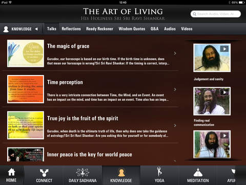 Art of Living for iPad screenshot 2