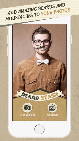 Beard Stash Free - Funny Mustache Pic Booth Split