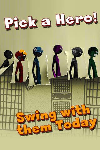 Adventures of a Super Stickman - Escape the city by flying n swinging with a rope! screenshot 3