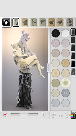 Figuromo Artist : Gargoyle Love - 3D Color Combine Design Fantasy Sculpture