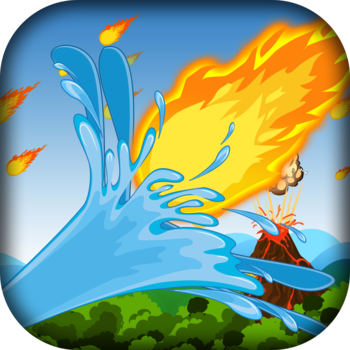 Volcano Fireball Rain - Water Cannon Shooting Defense Game Free LOGO-APP點子