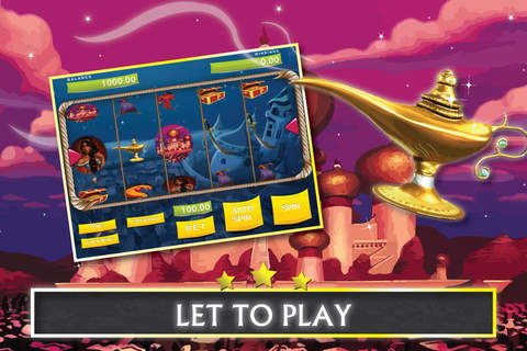 Fantasy Aladdin & Genie Persian Slots Machine Win Free Daily Enchanted Bonus Mega Casino Game screenshot 2