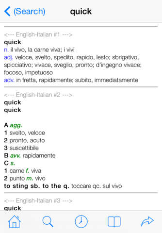 QuickDict Italian-English screenshot 2