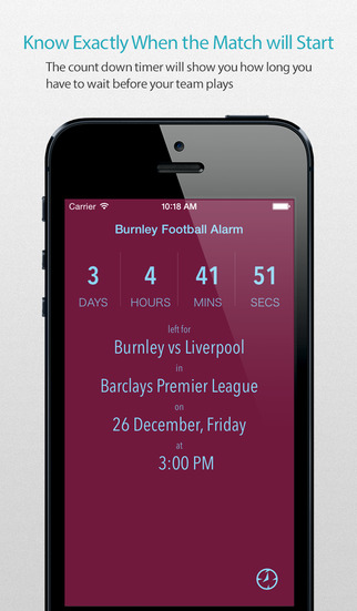 Burnley Football Alarm Pro