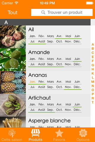 Saveurs de Saison - Choisir ses fruits et légumes screenshot 2