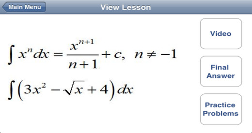 【免費教育App】Integral 1 : Calculus Videos and Practice by WOWmath.org-APP點子