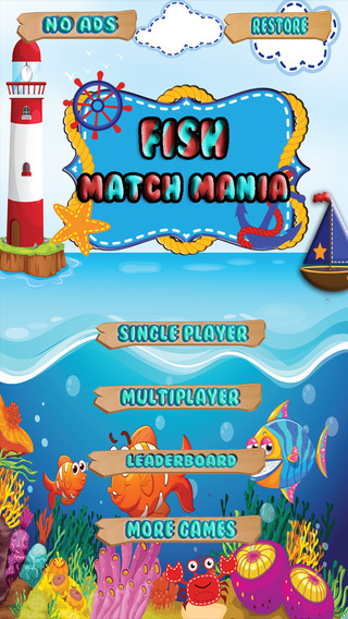 Fish Match Mania Water Puzzle - Where's my bubble FREE