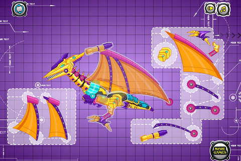 Steel Dino Toy:Mechanic Pterosaurs - 2 player game screenshot 4