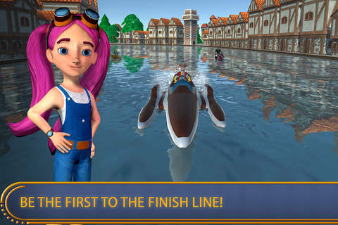 Mini Boat Chase 3D Deluxe screenshot 2