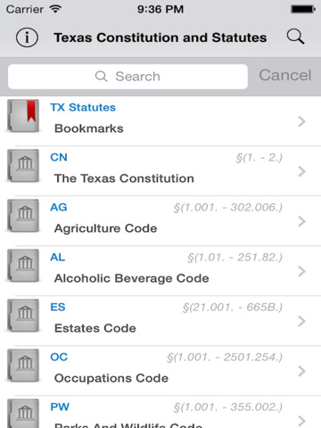 【免費書籍App】(TX Laws) Texas Constitution and Statutes Codes Rules-APP點子