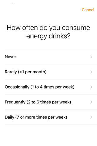 mTECH – An energy drink and health outcomes study screenshot 3