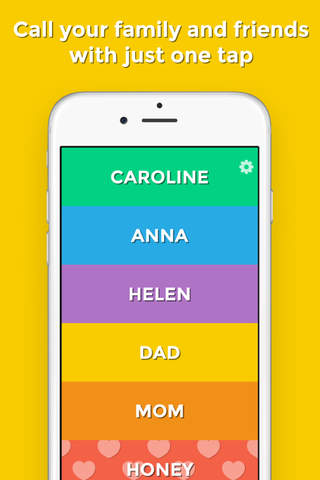 Call your Family! - colorful and readable speed dial for your favorite friends, family and darling! screenshot 3