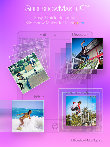 Slideshow Maker Square - Video Slideshow Generator with Photos Musics and Text Caption for Instagram