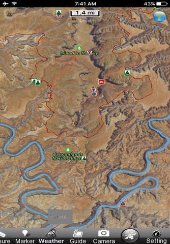 Canyonlands National Park - GPS Map Navigator screenshot 2