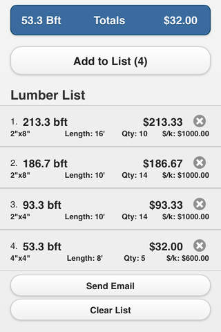 Sawmill Calculator Pro screenshot 3