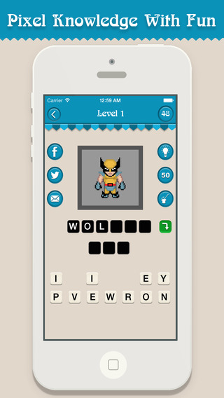 【免費遊戲App】Guess the Pixel Character!-APP點子