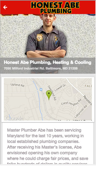 【免費商業App】Honest Abe – Professional Heating and Cooling Services in the Baltimore MD area-APP點子