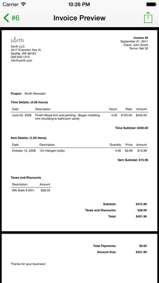 【免費商業App】Timewerks: Mobile Billing with PDF Invoice-APP點子