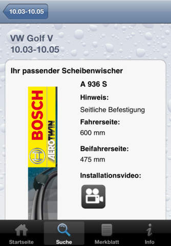 Bosch Scheibenwischer screenshot 4