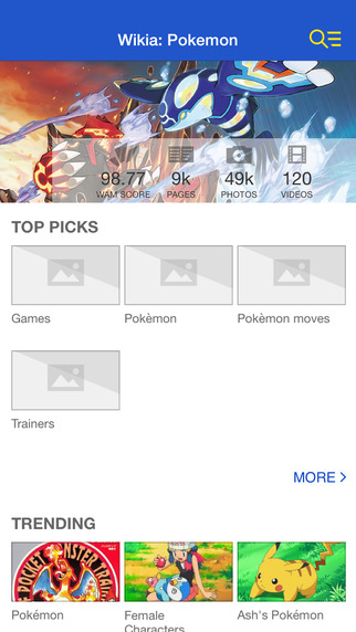 Wikia: Pokemon Fan App