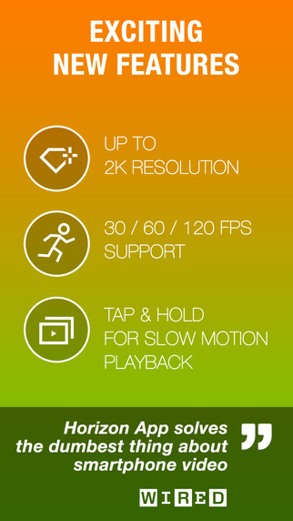 【免費攝影App】Horizon Camera - Horizontal video photo capture with effects, sharing, slo-mo, HDR, 2K support-APP點子