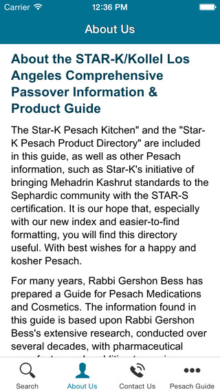 免費下載商業APP|STAR-K Pesach/Passover Listing app開箱文|APP開箱王