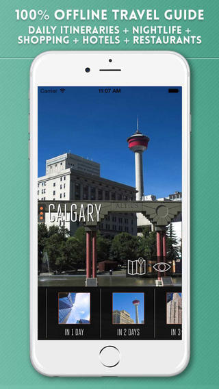 Calgary Travel Guide with Offline City Street and Metro Maps