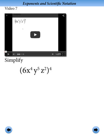 Exponents and Scientific Notation screenshot 3