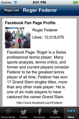 Tennis Social 2: Follow Federer, Nadal, Djokovic On Social Media screenshot 3
