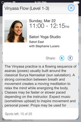 Satori Yoga Studio screenshot 2