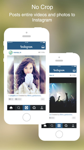 No Crop for Instagram - Post entire photos and videos to Instagram without cropping