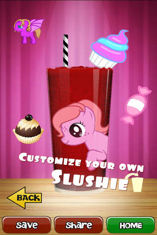 A Cute Unicorn Pony Slushies Maker Bar - Frozen Food Dessert Soda Shop Free screenshot 2