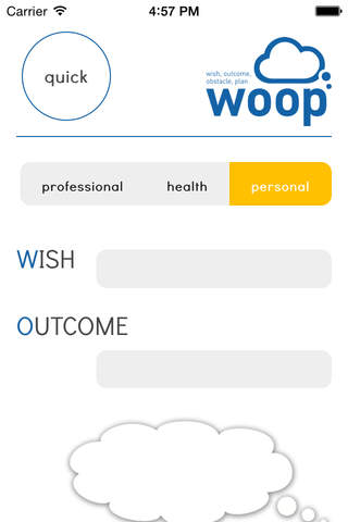 WOOP app screenshot 2