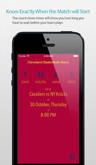 Cleveland Basketball Alarm Pro