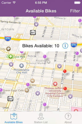 Real Time Indego - Philly Bike Share Map and Availability screenshot 2