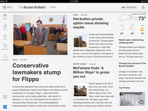 Baxter Bulletin for iPad