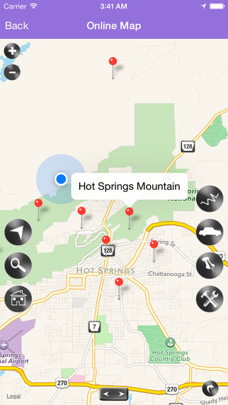 Hot Springs National Park Map
