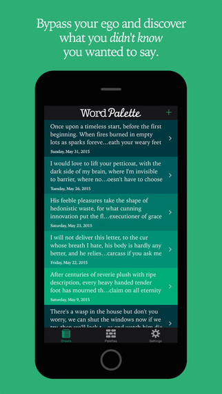 免費下載生產應用APP|WordPalette - Experimental Creative Writing Meets the 21st Century app開箱文|APP開箱王