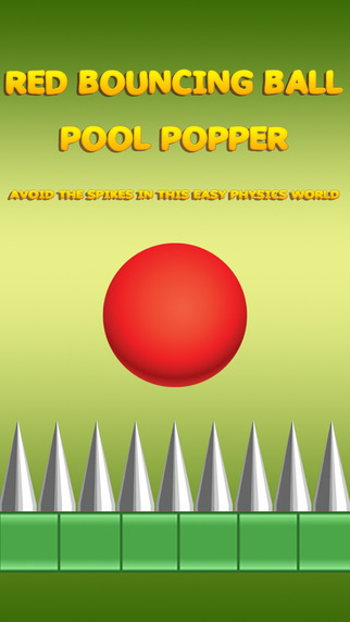Red Bouncing Ball Pool Popper - Avoid The Spikes In This Easy Physics World Pro