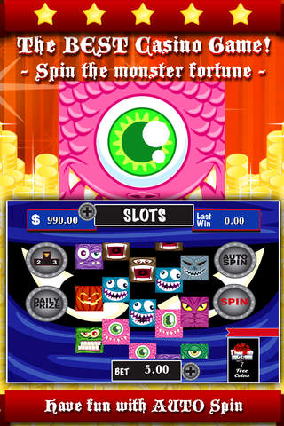 AAA Crazy Monster Slots - Spin the number one zombie to dies on the wheel of riches with no luck screenshot 2