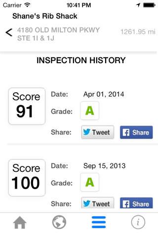 Georgia Health Inspection Grades screenshot 4