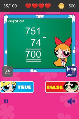 Mathematics Quizzes with The Powerpuff Girls edition (Practice Problems & Tests) screenshot 3