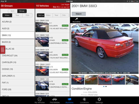 IAA Buyer Salvage Insurance Auctions for iPad screenshot 3