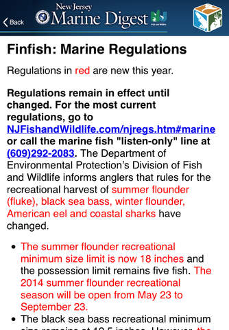 New Jersey Hunting and Fishing Regulations screenshot 3
