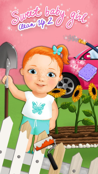 Sweet Baby Girl Clean Up 2 - My House Garden and Garage No Ads