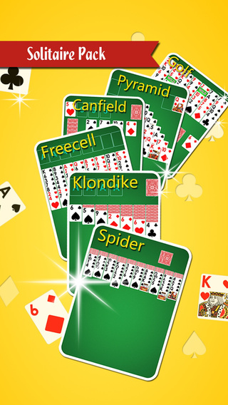 A¹ Solitaire Pack -Classic Poker:Spider Freecell Canfield Pyramid Klondike Golf