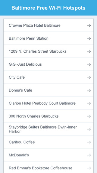 【免費交通運輸App】Baltimore Free Wi-Fi Hotspots-APP點子