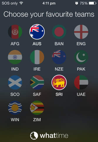 WhatTime - cricket schedule and scores 2015 screenshot 2